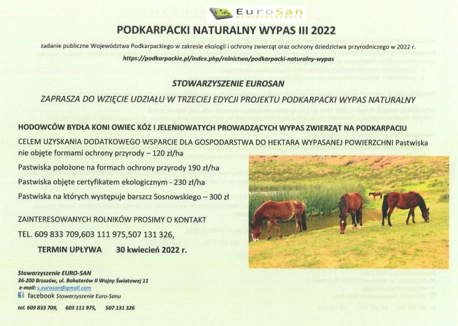 Podkarpacki Naturalny Wypas III 2022