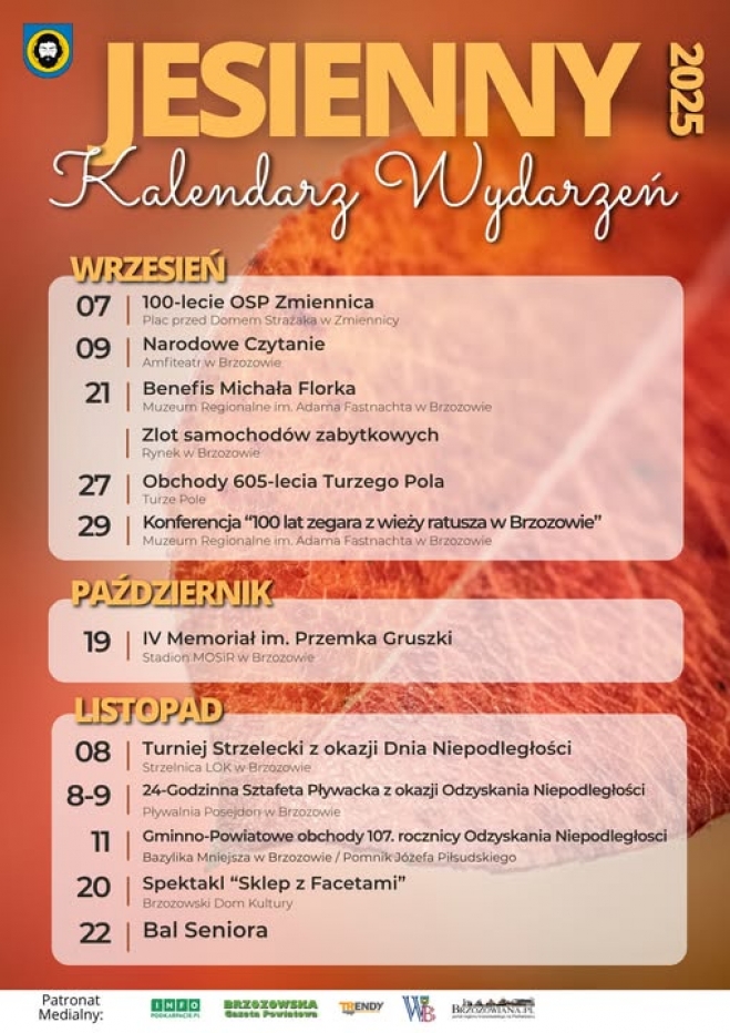 Jesienny kalendarz wydarzeń kulturalnych w Gminie Brzozów