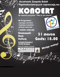 Koncert uczniów Zespołu Szkół Ogólnokształcących w Brzozowie