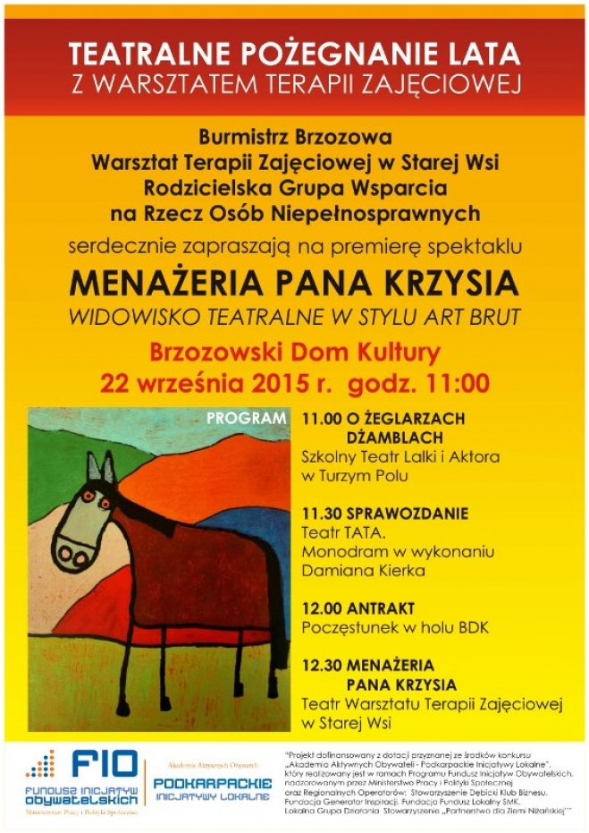 Menażeria Pana Krzysia - widowisko teatralne