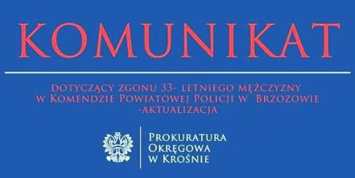 Komunikat Prokuratury Okręgowej w Krośnie