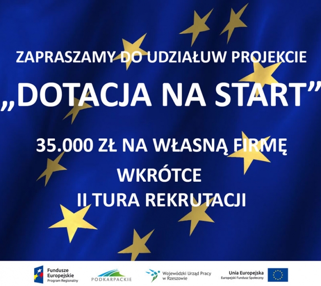 "Dotacja na start" 35.000 zł na własną firmę