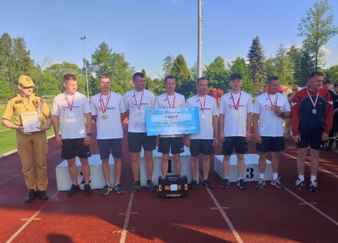 Drużyna PSP w Brzozowie na podium XXII Mistrzostw Podkarpacia w Sporcie Pożarniczym
