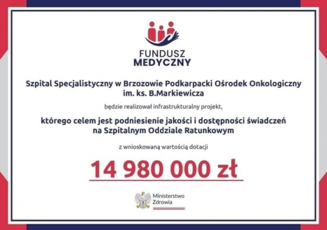 Dotacja dla brzozowskiego szpitala