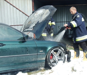 Pożar samochodu w Przysietnicy