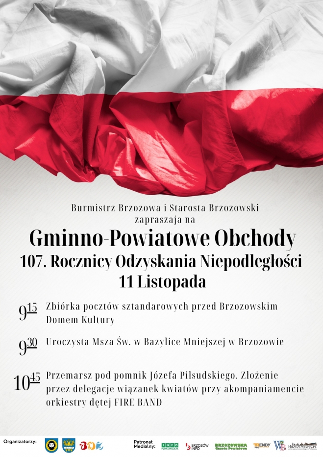 Gminno-Powiatowe Obchody 107. rocznicy odzyskania niepodległości