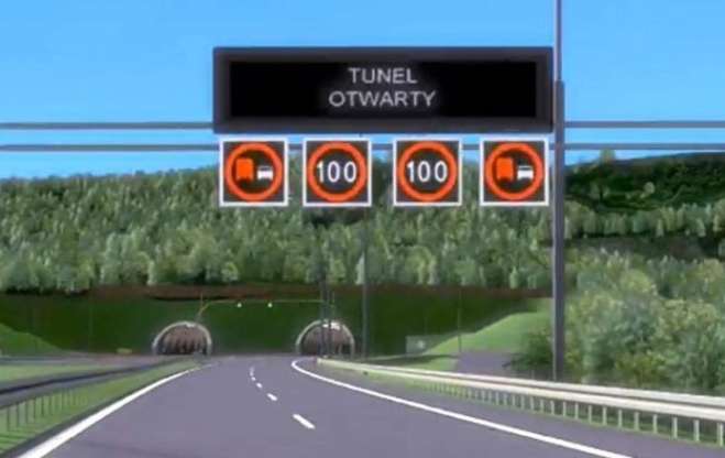 Tunel w Domaradzu (to tylko) - wizualizacja GDDKiA