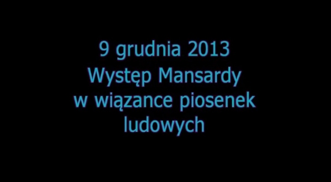 Wiązanka piosenek ludowych 09.12.2013, Brzozów