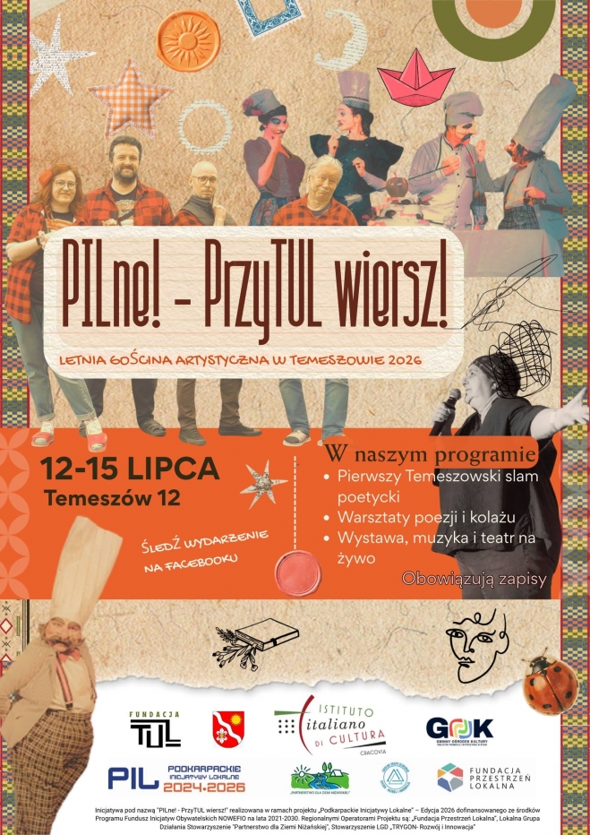 "Pilne - Przytul wiersz!" Letnia gościna artystyczna w Temeszowie