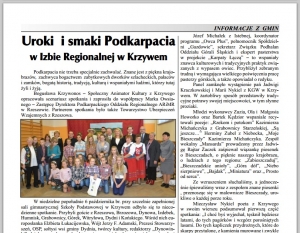 Uroki i smaki Podkarpacia - gazeta powiatowa