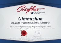 Gimnazjum w Haczowie "Wiarygodną Szkołą"