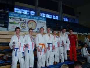 Podium dla Brzozowian na "Pucharze Polski młodzieżowców w ju-jitsu".