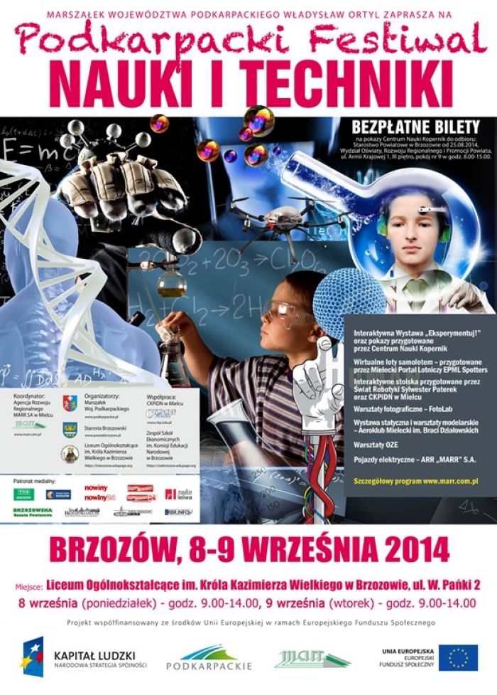 Podkarpacki Festiwal Nauki i Techniki Brzozów 8-9 września 2014