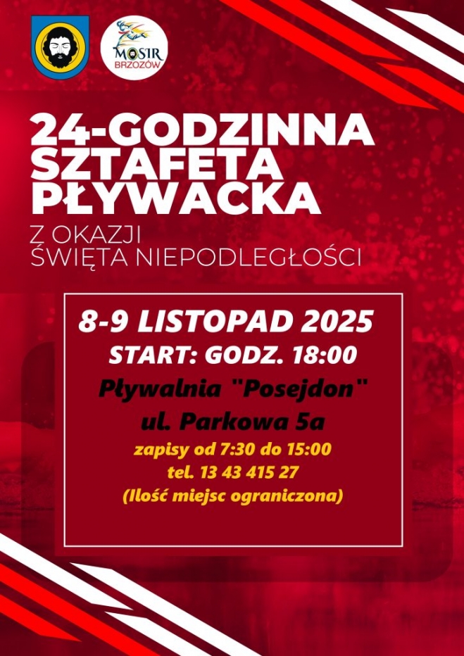 Sztafeta pływacka z okazji Święta Niepodległości