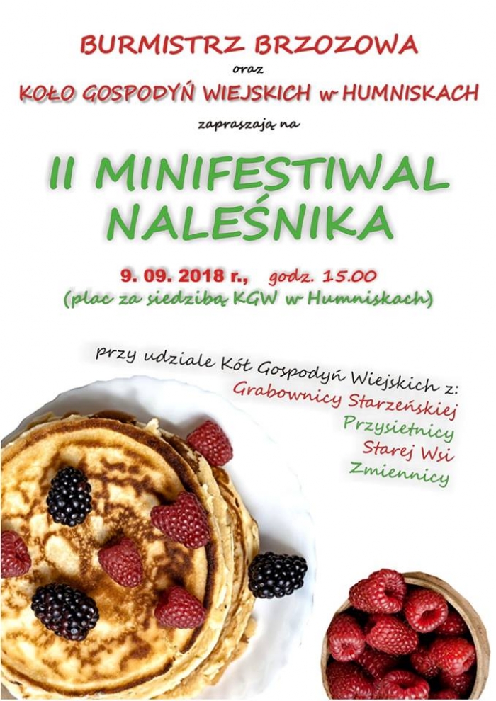 II Mini festiwal Naleśnika. Humniska 2018