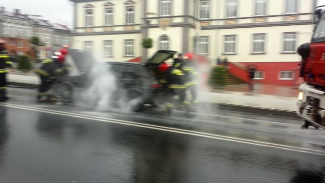 Pożar samochodu w Brzozowie