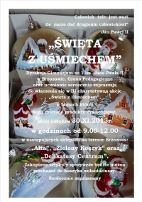 "Święta z uśmiechem" - akcja brzozowskiego Gimnazjum