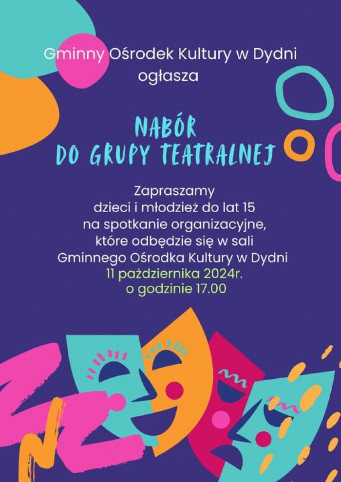 Nabór do grupy teatralnej GOK w Dydni