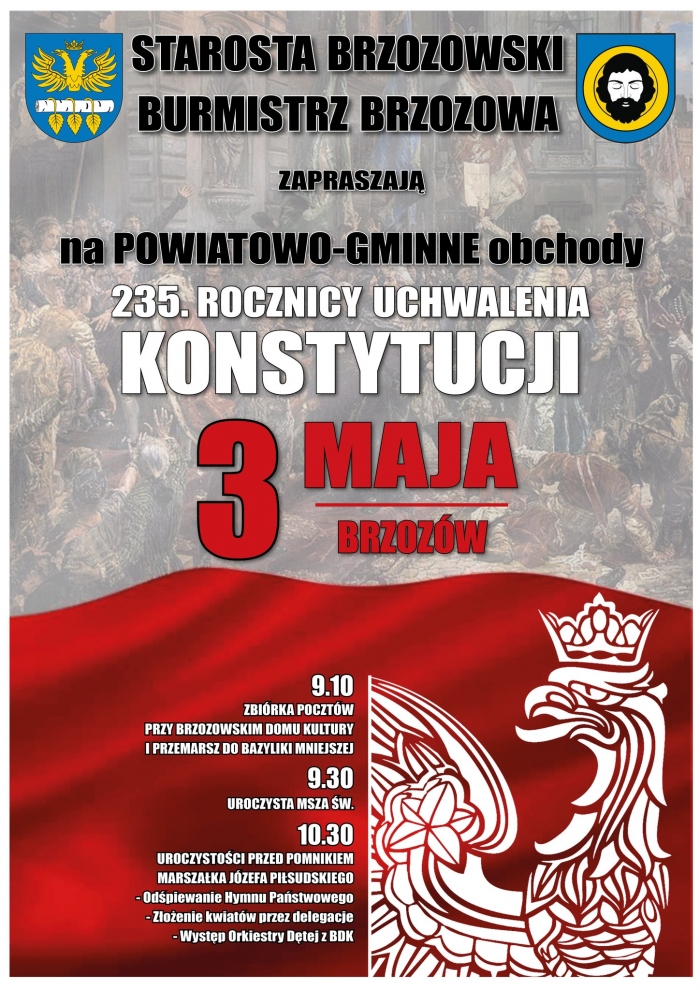 Powiatowo-gminne uroczystości 235. rocznicy uchwalenia Konstytucji 3V